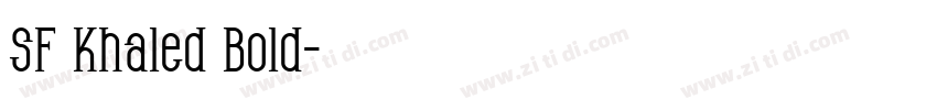 SF Khaled Bold字体转换